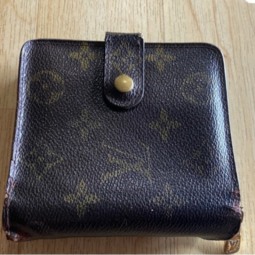 Louis Vuitton Black and Gold Monogram Wallet